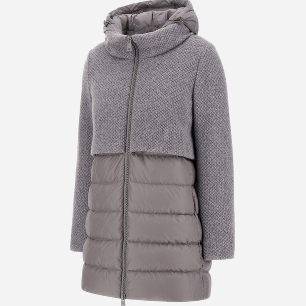 Herno mixed media jacket in grey, size 42 (US 10). - Picture 4 of 4